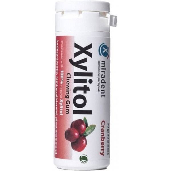 Miradent Xylitol Canneberge 30 Chewing Gum
