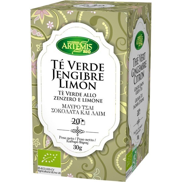 Artemis Bio Thé Vert Gingembre Et Citron Eco 20 Filtres