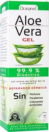 Drasanvi Gel De Aloe Vera Con ÁRbol De Té Y Vitamina E | Regenerador Natural Para La Piel 100% Natural | Hidratante Para El Cuerpo Y Rostro | Repara, Calma Y ProtéGé,0% Perfumes Y Parabenos,200 Ml-image