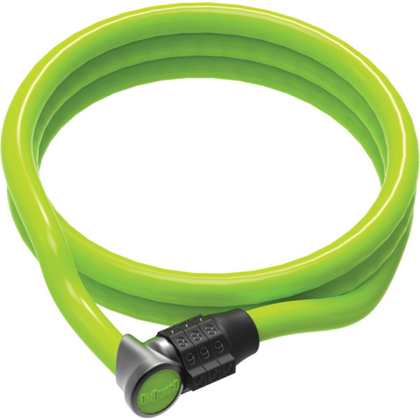 Onguard Spiral Padlock Neon Light Combo 120 Cm X 8 Mm Vert