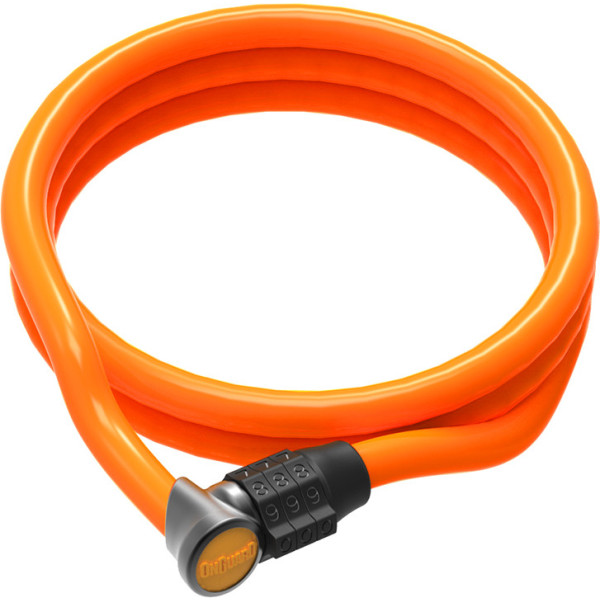 Onguard Spiral Padlock Neon Light Combo 120 Cm X 8 Mm Orange