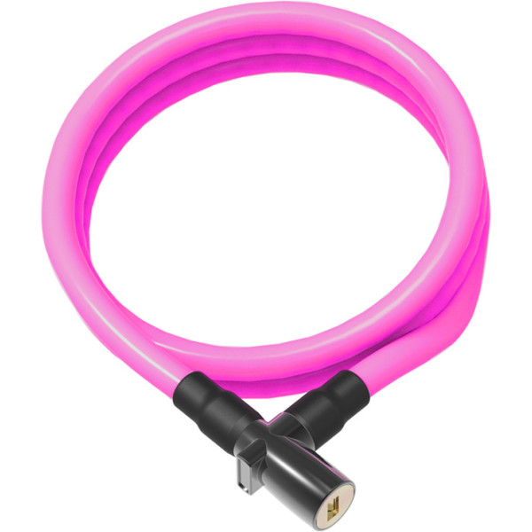 Onguard Spiral Padlock Neon Light Combo 120 Cm X 8 Mm Rose