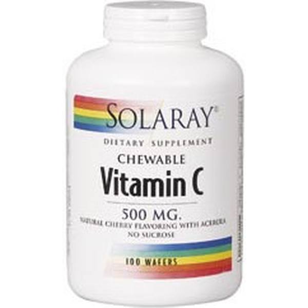 Solaray Vitamina C 500 Mg Sabor Cereza 100 Comp
