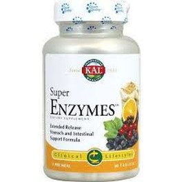 Kal Super Enzymes 60 Comp Ação Prolongada