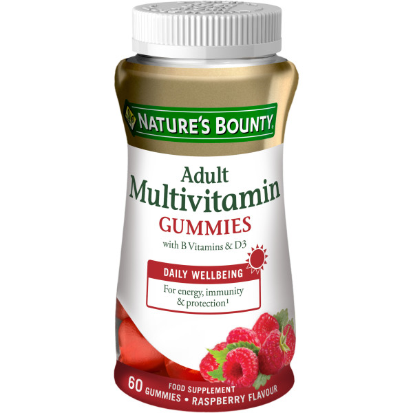 Nature\'s Bounty Gummies Multivitamin Erwachsene mit Vitamin B und D3 60
