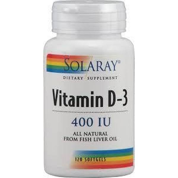 Solaray Vitamine D3 400 UI 120 Perles