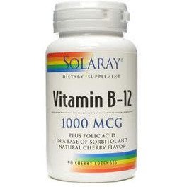 Solaray Vitamina B12 + Acido Folico 1000 mcg 90 comp