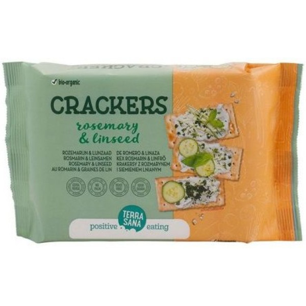 Terrasana Crackers Romarin et Graines de Lin 250 G