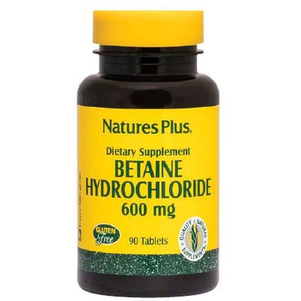 Natures Plus Betaine Hcl 600 Mg 90 Comp