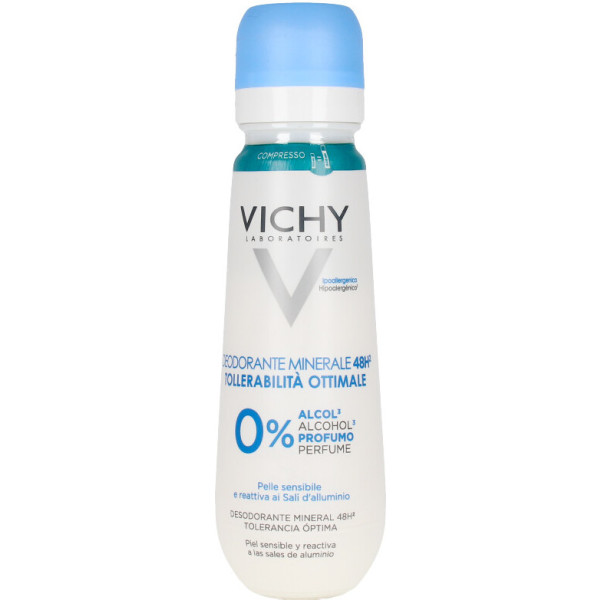 Vichy Déodorant Minéral 48h Tolérance Optimale 0% Alcool 100 ml mixte