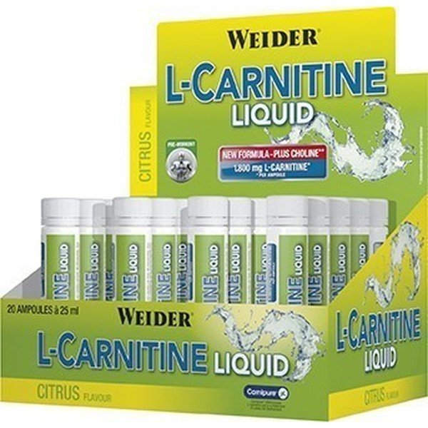 Weider L-Carnitine Liquide 1800 Mg 20 Ampoules x 25 Ml