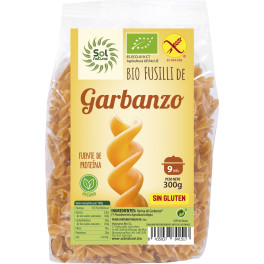 Grão-de-bico orgânico Solnatural Fusilli sem glúten 300 g