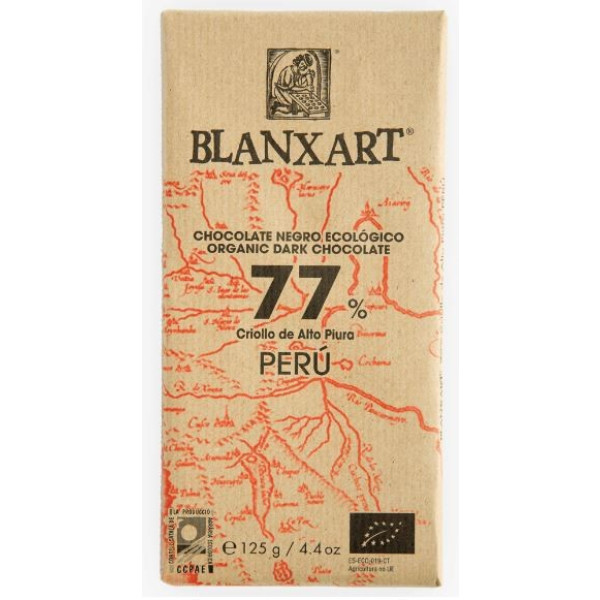 Blanxart Chocolat Noir Pérou 77% 125 Gr