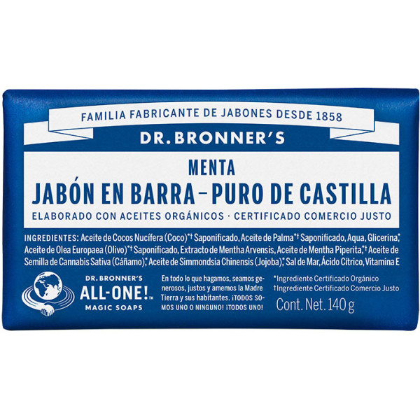 Dr.bronner's Jabon En Barra Menta 140g