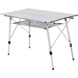 Outsunny Mesa Plegable Camping Mesa De Picnic Aluminio Regulable 4 Personas 120x70x58-73cm