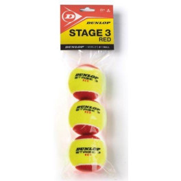 Dunlop Pelotas Mini Tenis Stage 3 Red X3