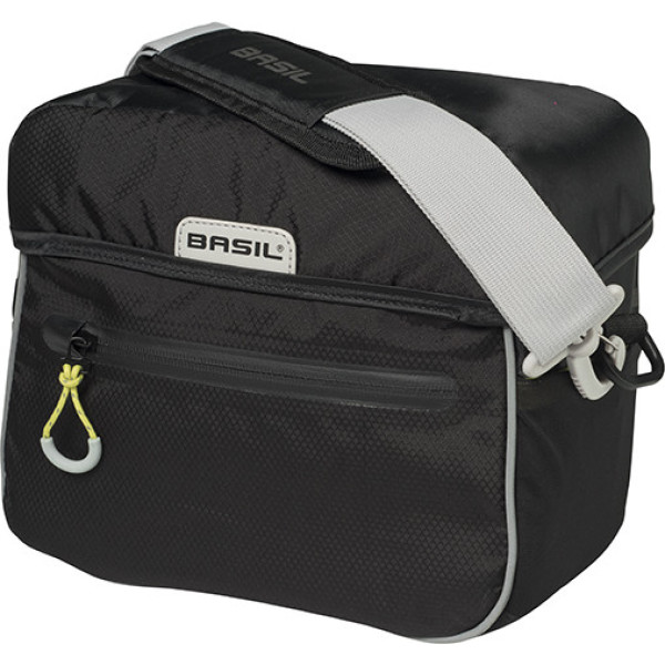 Basil Miles Handlebar Kf Waterproof Front Bag 6l Black Reflective