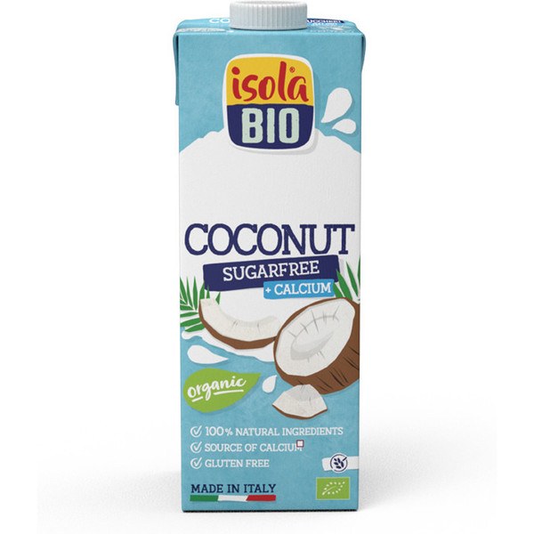 Isolabio Boisson Noix de Coco Sans Sucre Avec Calcium Bio 1 Litre