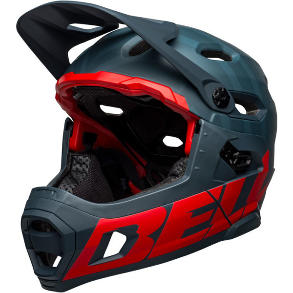 Bell BS Super DH MIPS Spherical Prime Matte Blue/Crimson S - Cycling Helmet