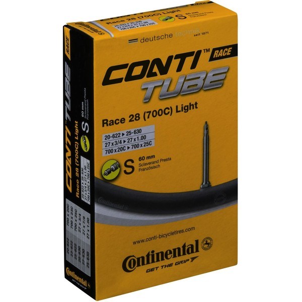 Continental Race Light 700X20/25C Presta 60mm Tubo interno