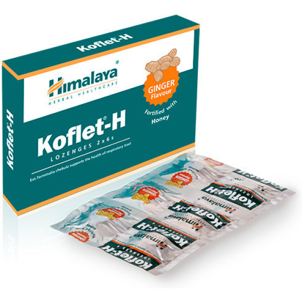 Himalaya Herbals Healthcare Lozenges Koflet Throat Ginger 2 X 6s