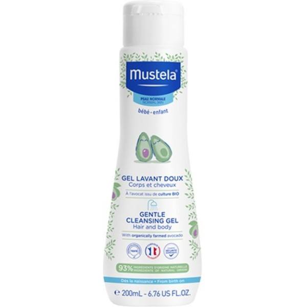 Mustela Bébé Gel Lavant Doux Cheveux et Corps 200 ml Mixte