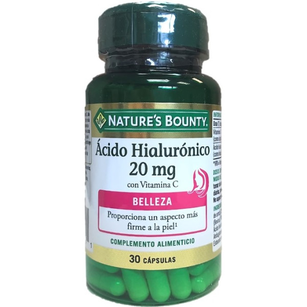 Nature\'s Bounty Hyaluronsäure 20 mg mit Vitamin C 30 Kapseln