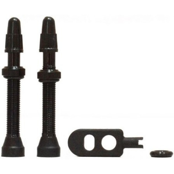 Momum Set 2 Tav Valves Aluminium 44mm Square Base Black