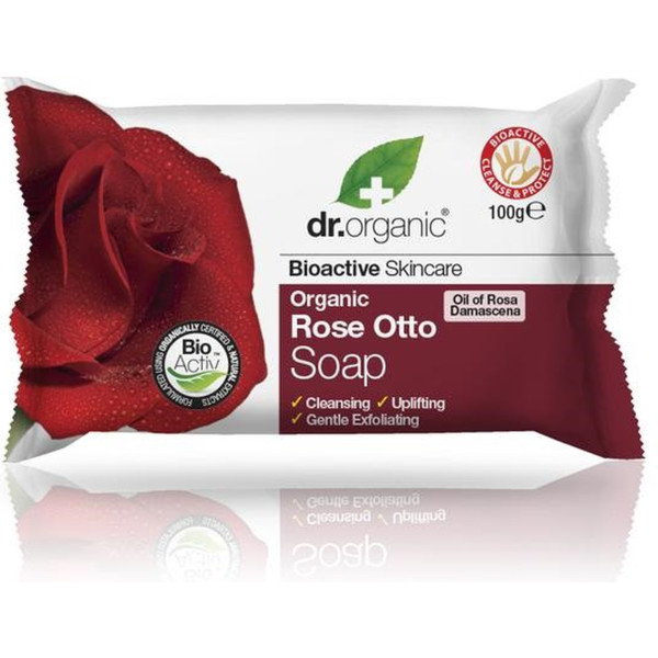 Dr Organic Pastilla De Jabón Rose Otto 100 Gr