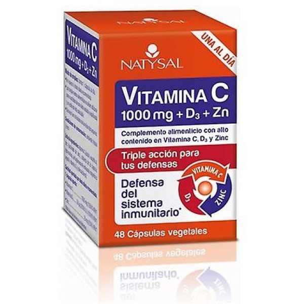Natysal Vitamina C 1000 Mg + D3 + Zn 48 Caps