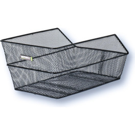 Basil Cesta Trasera Cento S Acero Negro Con Fijacion (39x24x21 Cm)