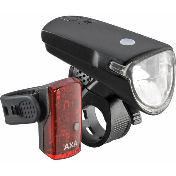 Axa Set Lights Greenline Led 40 Lux Usb Black/red