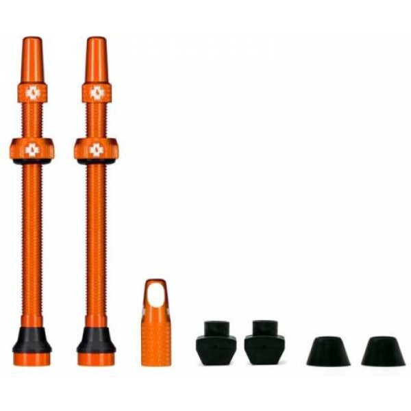 Set valvole tubeless Muc-off 80mm alluminio arancione