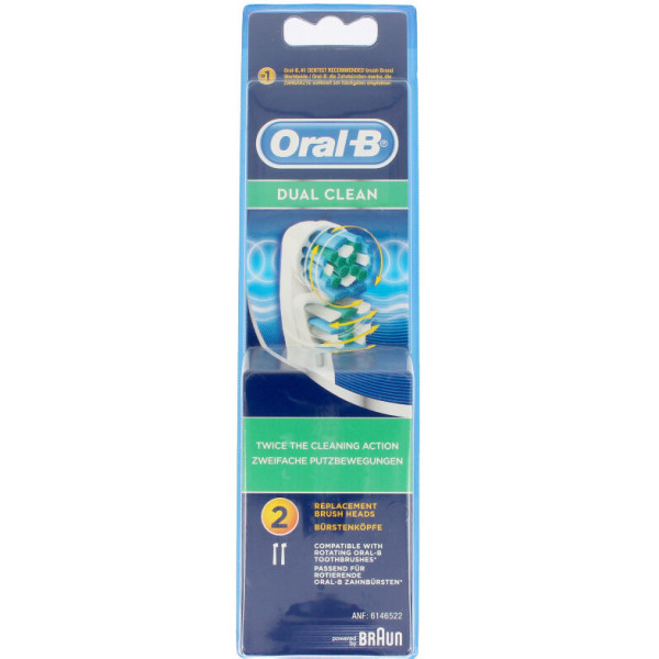 Oral-b Dual Clean Heads 2 Unités Unisexe