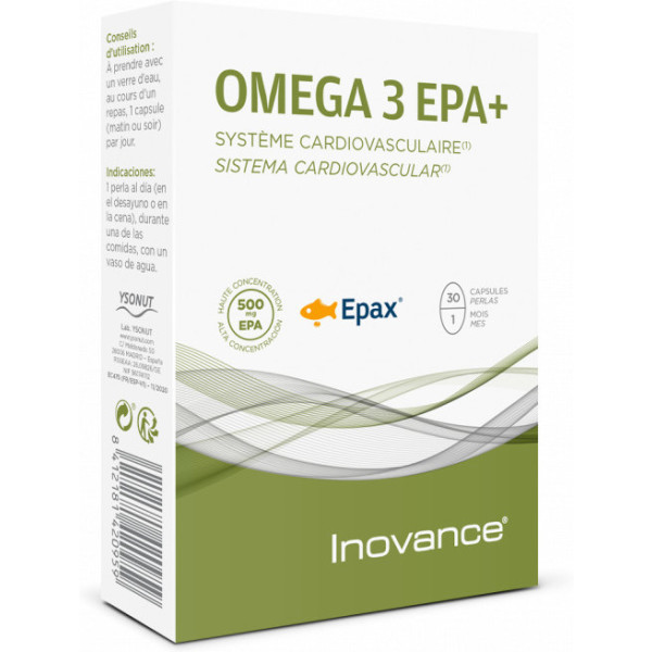 Ysonut Omega 3 Epa 30 Cap - Favorise le fonctionnement du système cardiovasculaire