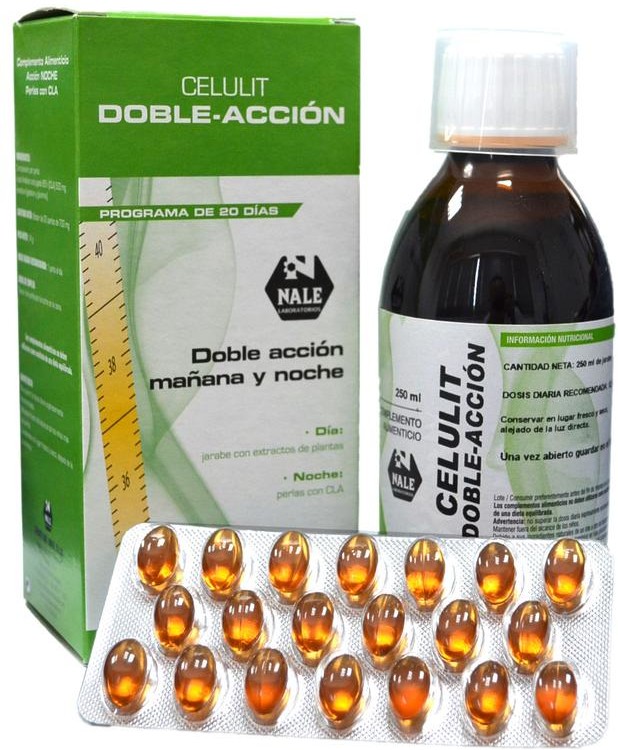 Nale Celulit Doble Accion Jarabe 250 Ml + 20 Perlas-image