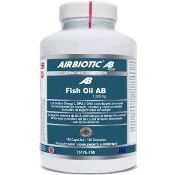 Huile de poisson Airbiotic 1 200 mg 180 gélules