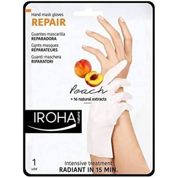 Iroha Nature Peach Hand- und Nagelmaske, Handschuhe, Reparatur, Unisex