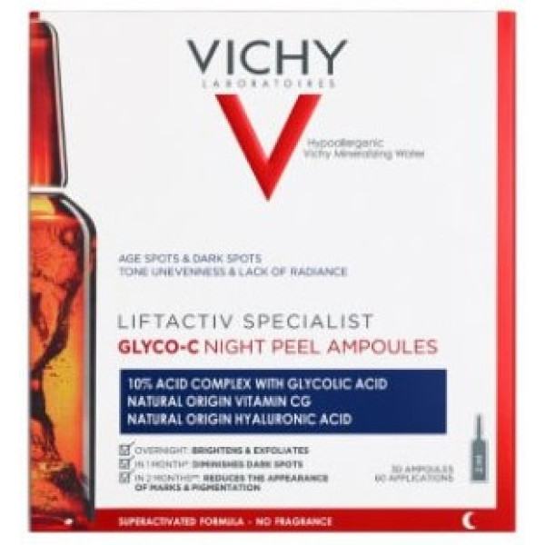 Vichy Ampulas de cáscara de noche especialista de LiftActiv Glyco-C 30 x 2 ml Unisex