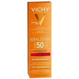 Vichy Capital Soleil Soin Antioxidante Antiidade FPS 50 50 ml Unissex