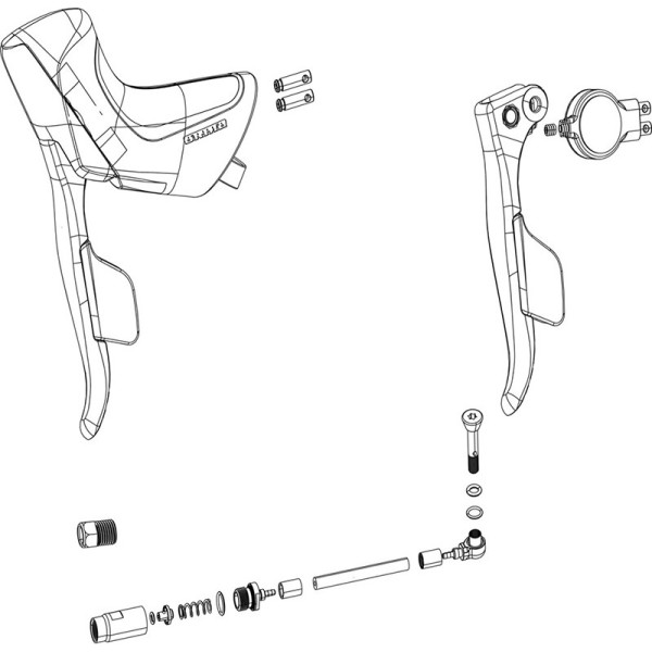 Mécanisme de levier gauche Sram Rival Etap Axs Disc Brake (inclut le repose-main)