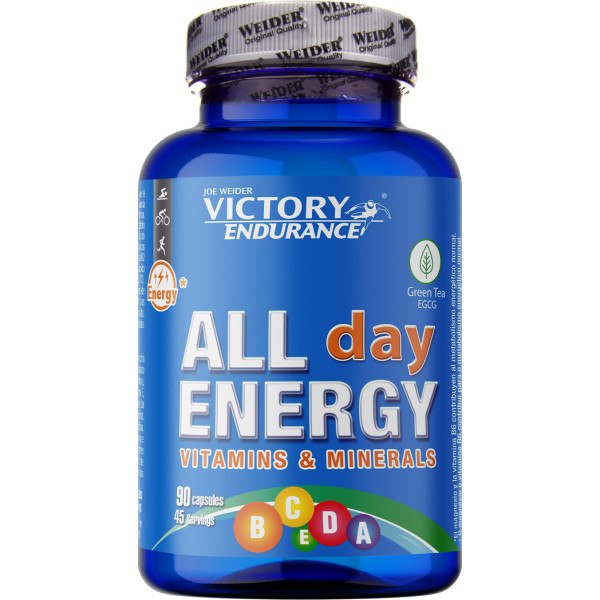 Victory Endurance All Day Energy 90 Capsules - With 12 Vitamins, 9 Minerals and Antioxidants that come from Green Tea
