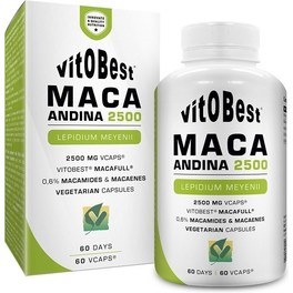 VitOBest Andes Maca 2500 mg - 60 Veganistische capsules