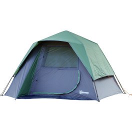Outsunny Tienda De Campaña Para 3-4 Personas Fácil De Desplegar Diseño 2 En 1 Pop-up Con Gancho Para Luz De Camping 270x250x1