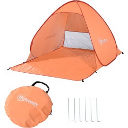 Outsunny Tienda De Campaña Pop-up Instantánea Y Portátil Con Ventanas Tipo Refugio Para Playa Picnic Y Camping Con Protecció
