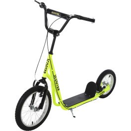 Homcom Scooter Patinete Para Niños Mayores De 5 Años Con 2 Neumáticos De Caucho Inflable Con Doble Freno Manillar 135x58x88-9