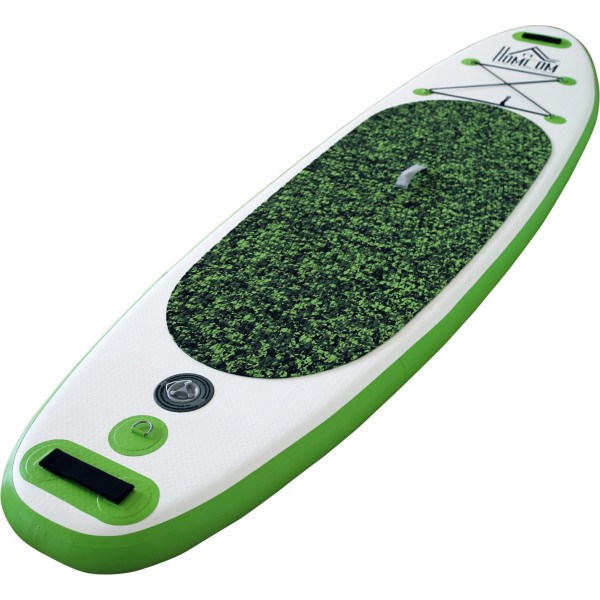 Homcom  ® Tabla De Paddle Surf Hinchable Con Remo Ajustable Y Bomba 302x76x10cm Con 3 Aletas Kit De Reparación Y Bolsa De Tran