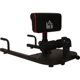 Homcom  ® Banco De Abdominales Y Sentadillas De Gimnasio 3 En 1 Máquina Para Flexiones Sentadillas Y Abdominales Multifunciona