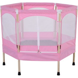 Homcom Trampolín Infantil Cama Elástica Para Niños De 3-12 Años Jardín Traspatio Con Red De Seguridad Carga 50kg 126x109x98