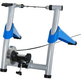 Homcom Entrenador De Bicicleta Rodillo Para Bicicleta Plegable Portátil Con Resistencia Magnética Ajustable De 8 Niveles 77x56